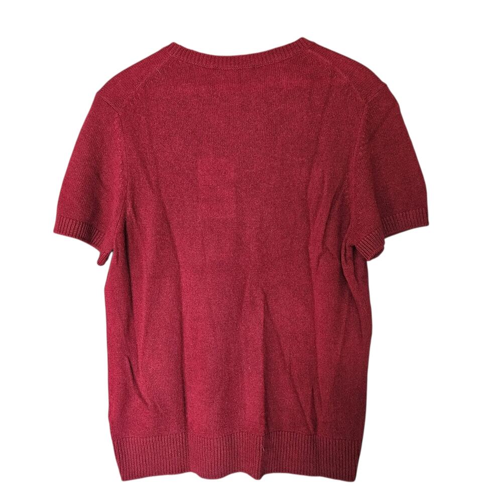 NWT Women's Theory Basic Tee Deep Cherry Feather … - image 6